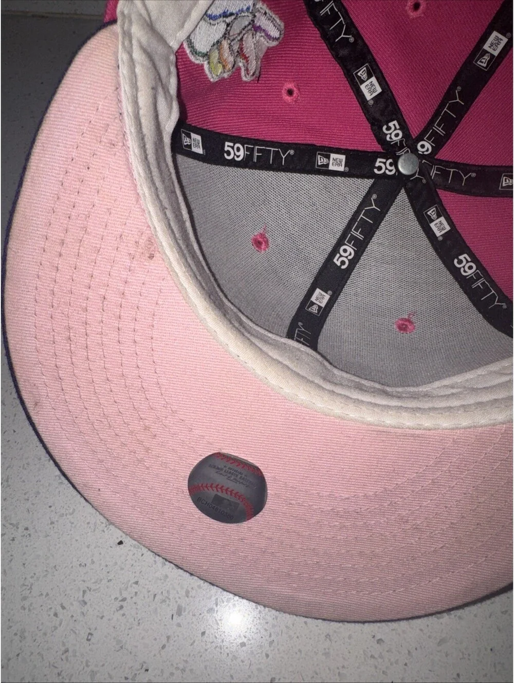 New Era 59FIFTY Seattle Mariners Hat Club Jae Tips Forever Fitted Hat Pink 7 5/8